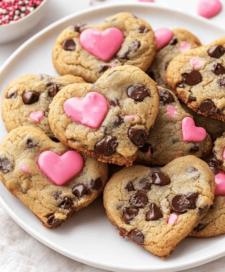 Heart-shaped Chocolate Chip Cookies Recipe