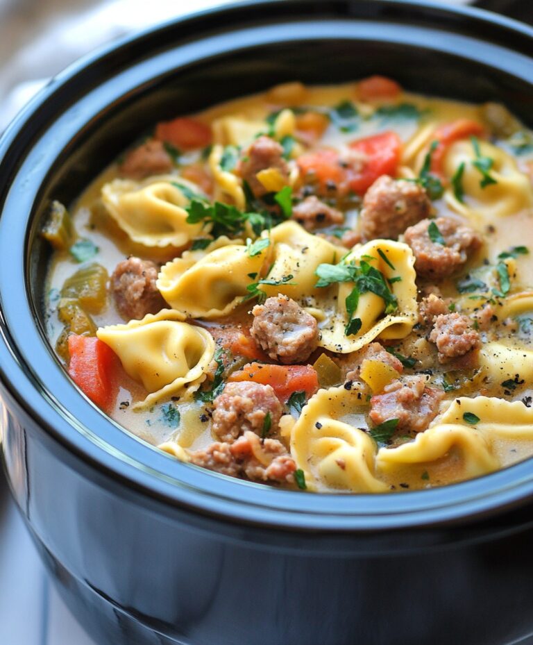 Best Crockpot Tortellini Soup With Sausage Recipe