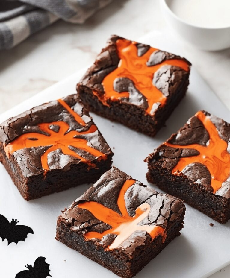 Halloween Swirl Cream Cheese Brownies Recipe