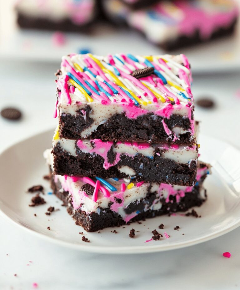 Decadent Birthday Cake Oreo Fudge Brownies Recipe