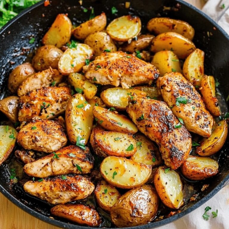 Garlic Butter Chicken And Potatoes Skillet Recipe