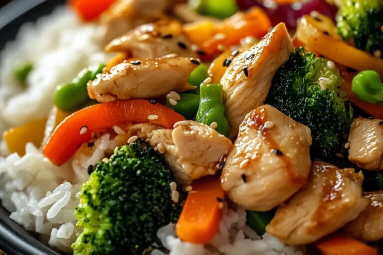 Healthy Chicken & Veggie Stir-Fry With Rice Recipe