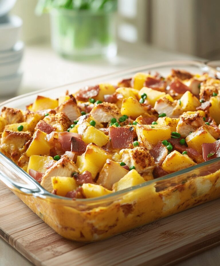 Cheesy Loaded Chicken And Potato Casserole Recipe