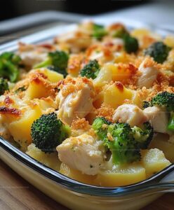 Cheesy Baked Potato Chicken And Broccoli Casserole Recipe