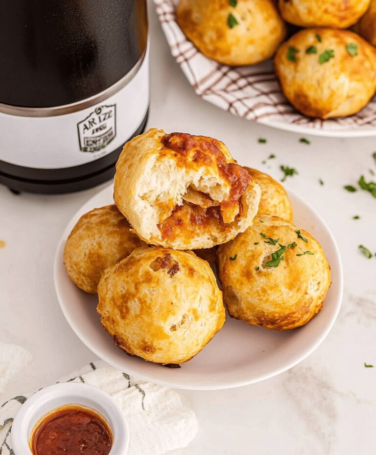 Air Fryer Pizza Bombs Recipe