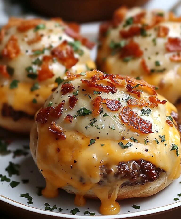 Cheesy Garlic Parmesan Cheeseburger Bombs Recipe