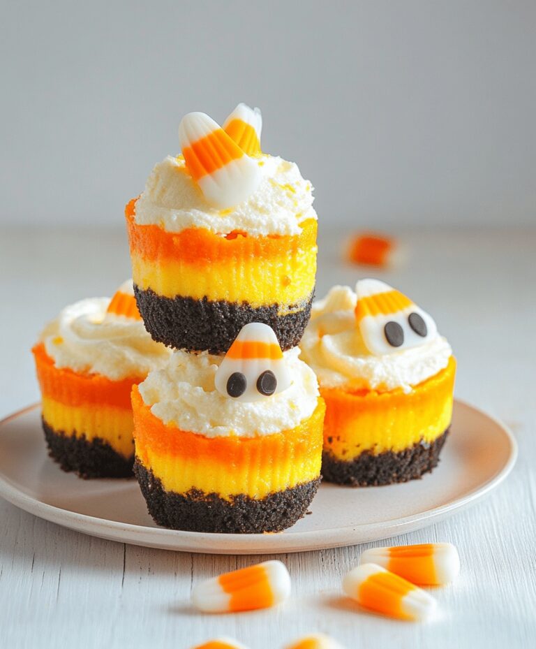 Mini Candy Corn Cheesecakes Recipe
