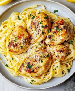 Lemon Garlic Butter Chicken With Parmesan Linguine Recipe
