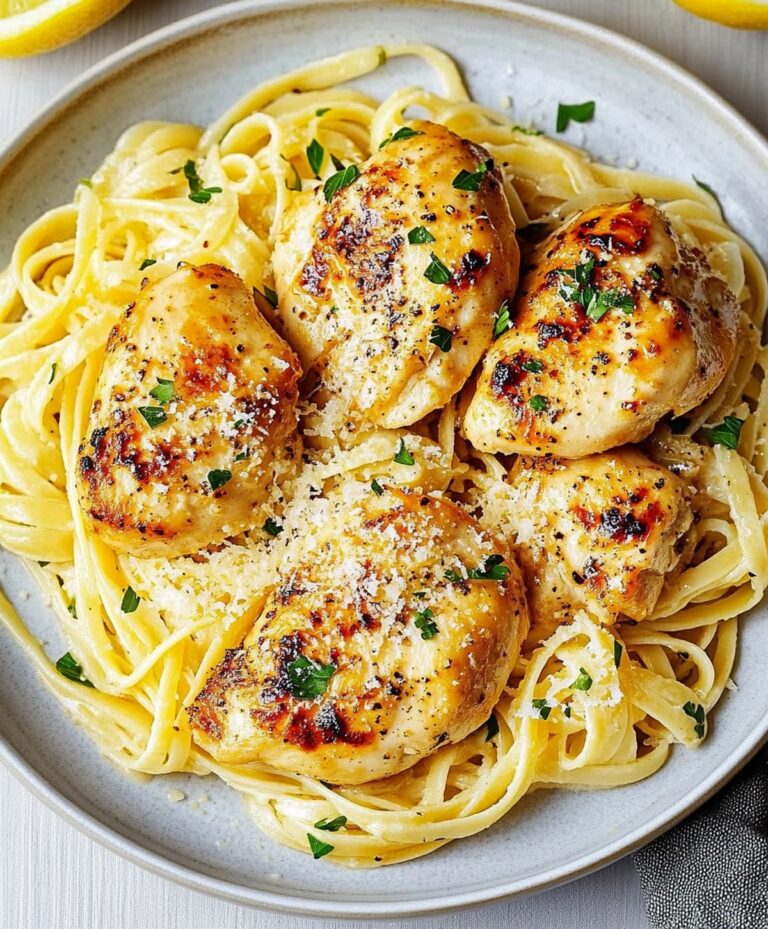 Lemon Garlic Butter Chicken With Parmesan Linguine Recipe