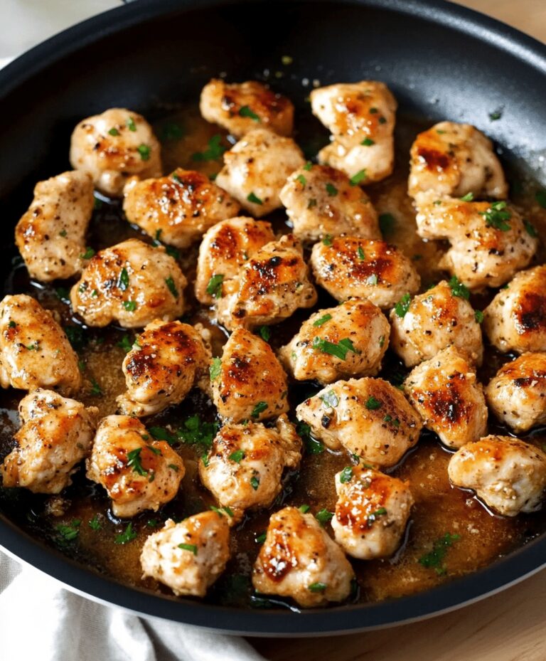 15-Minute Garlic Butter Chicken Bites Recipe