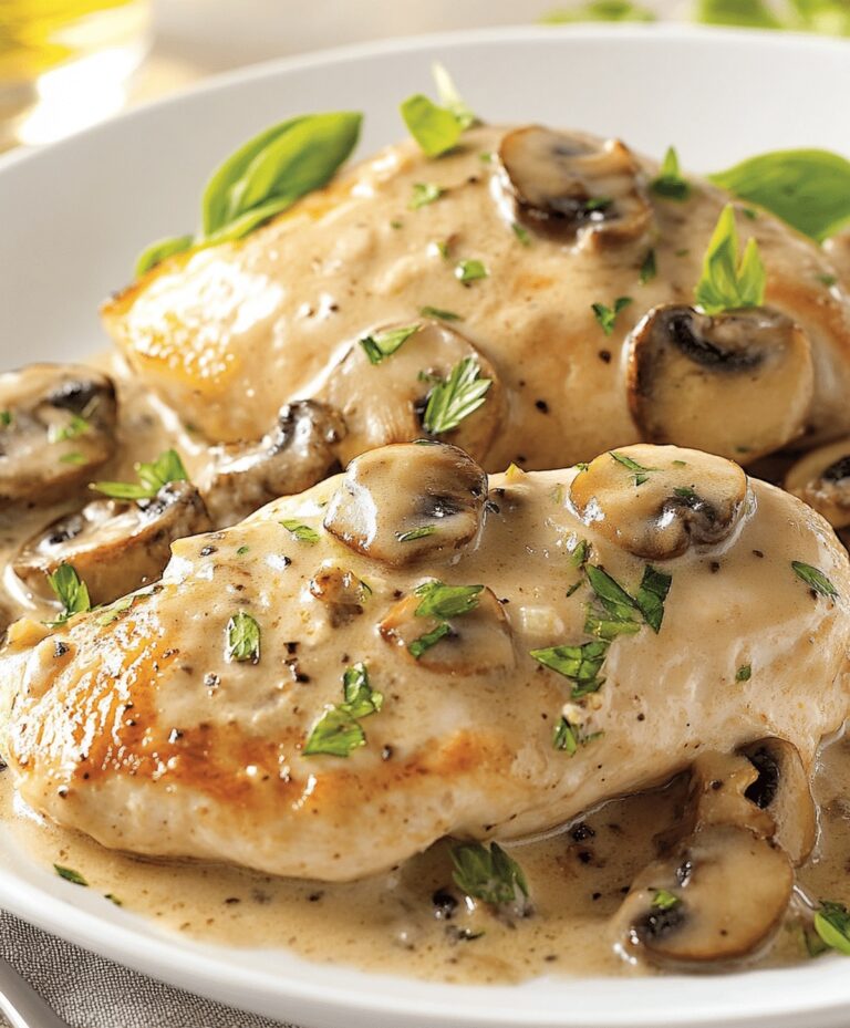 Mushroom Asiago Chicken Recipe