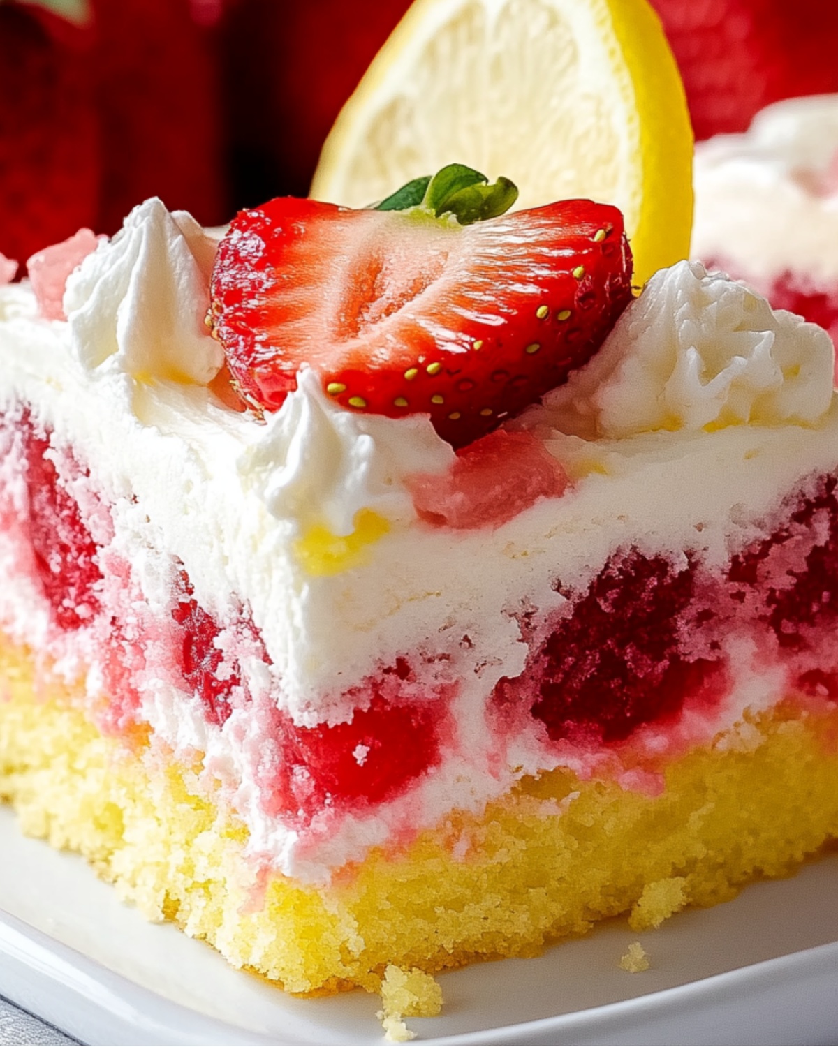 Strawberry Lemonade Poke Cake Recipe