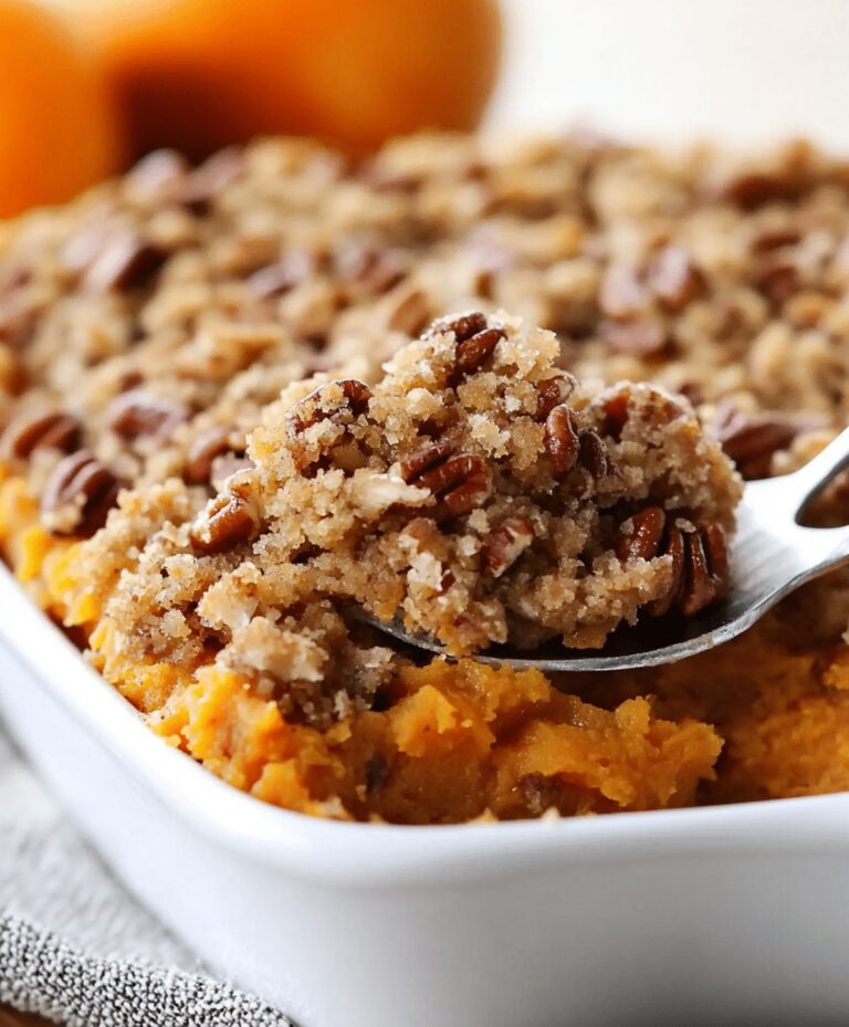 The Best Sweet Potato Casserole With Butter Pecan Crumble Topping Recipe