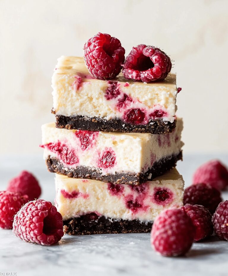 White Chocolate Raspberry Cheesecake Bars Recipe