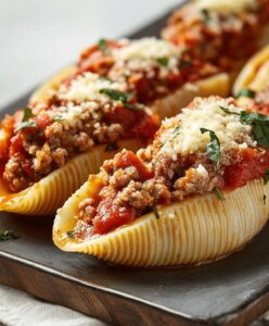 Stuffed Shells With Meat And Cheese Recipe