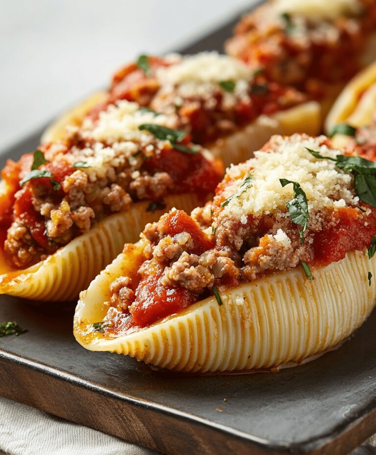 Stuffed Shells With Meat And Cheese Recipe