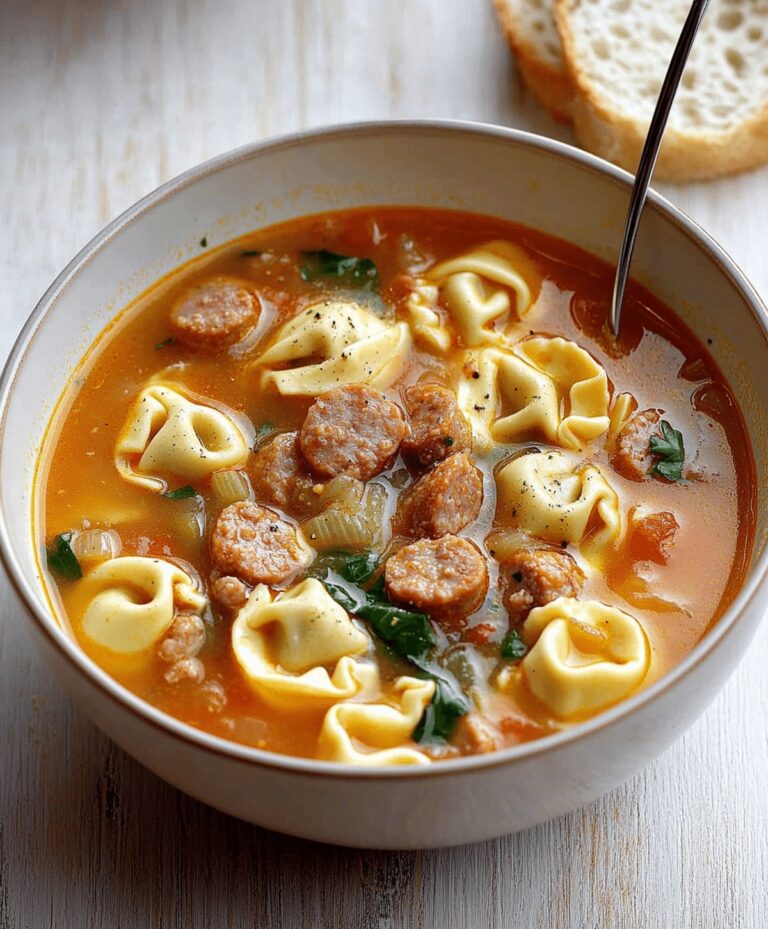 Crockpot Tortellini Soup With Sausage Recipe