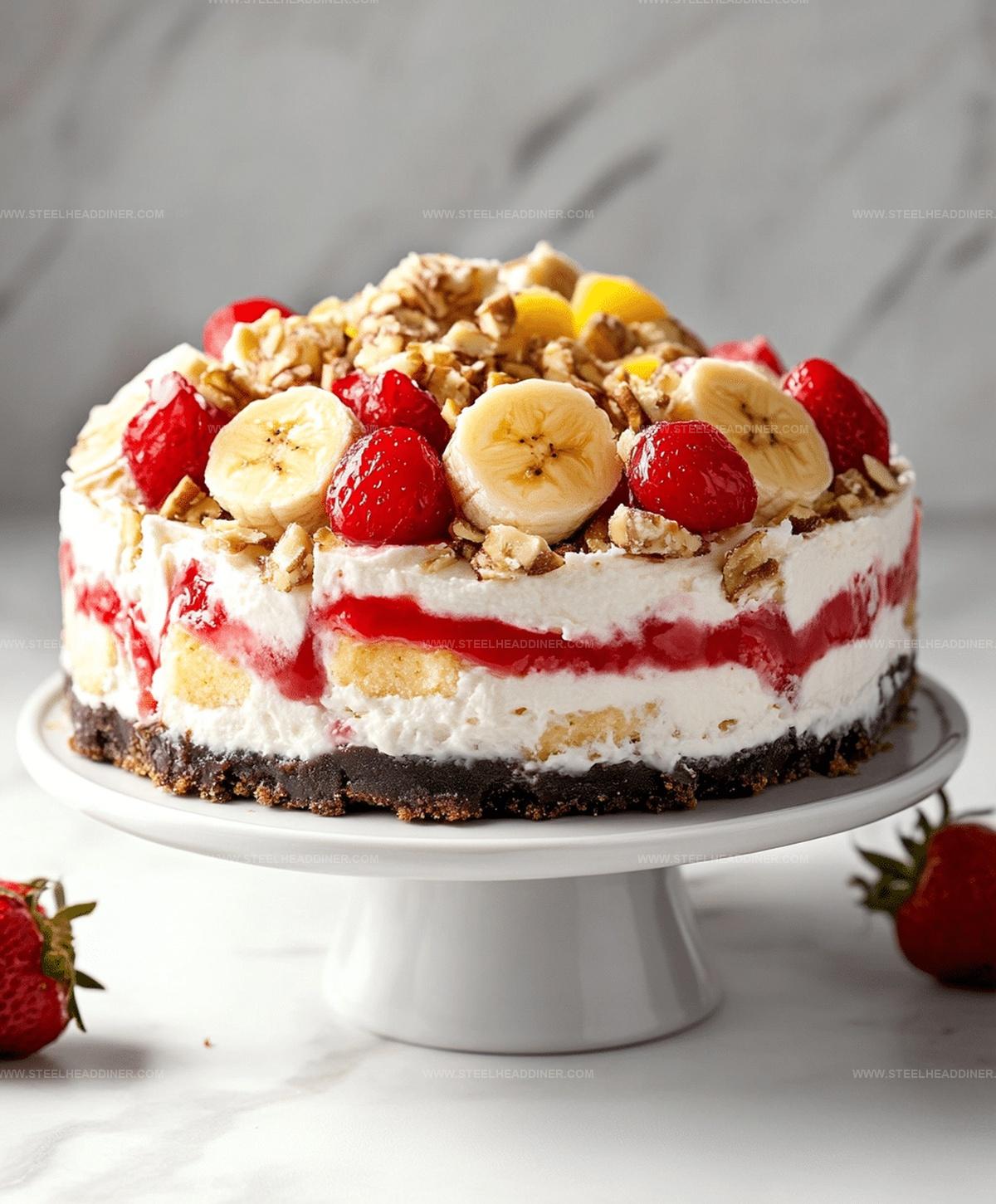 Fresh Banana Split Cheesecake Recipe