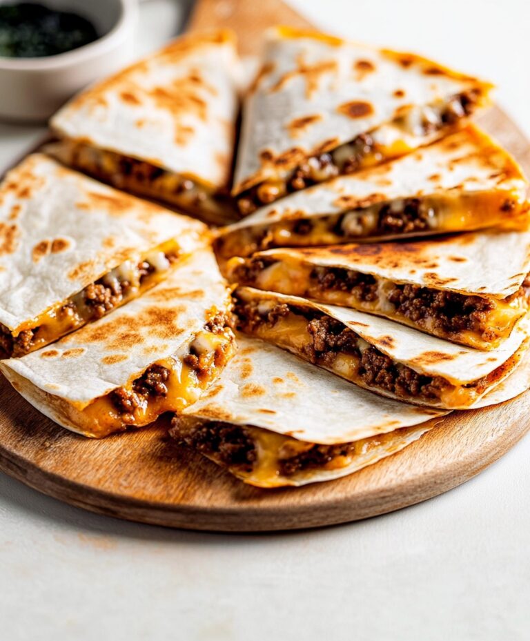 Crispy Ground Beef Quesadillas Recipe