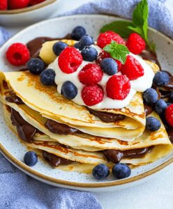 Nutella Cream-filled Crepes Recipe