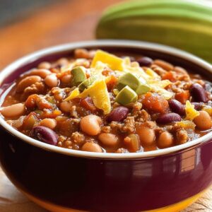 Easy Three Bean Chili Recipe