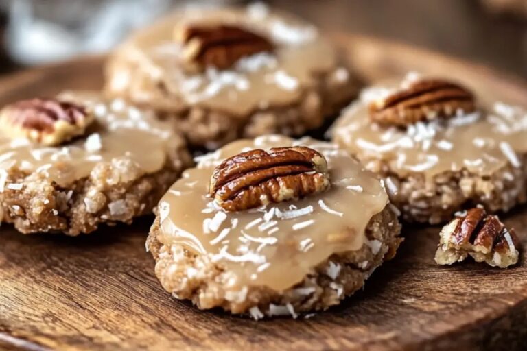 No-Bake Coconut Pecan Praline Cookies Recipe