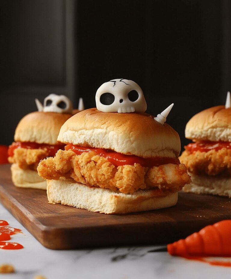 Halloween Chicken Parmesan Sliders Recipe