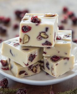 Cranberry White Chocolate Fudge Recipe