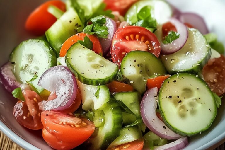 Cucumber, Onion, And Tomato Salad Recipe