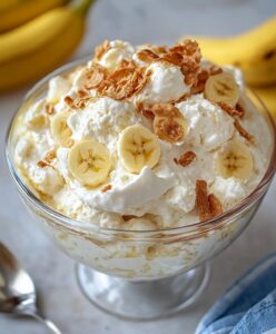 Creamy Banana Pudding Fluff Salad Recipe