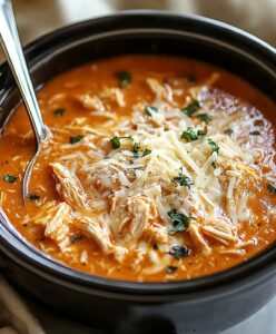 Effortless Crock Pot Creamy Chicken Parmesan Soup Recipe