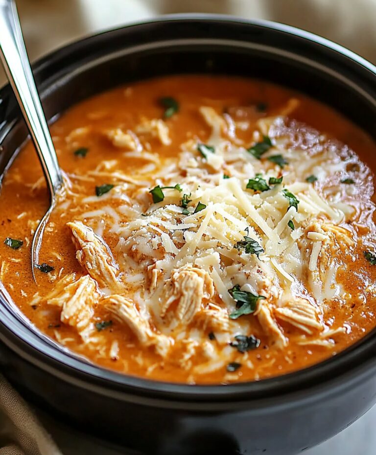Effortless Crock Pot Creamy Chicken Parmesan Soup Recipe