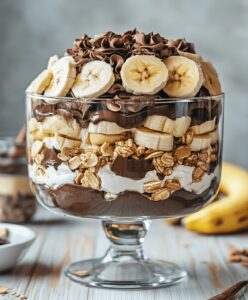 Decadent Chocolate Peanut Butter Banana Cream Trifle Recipe