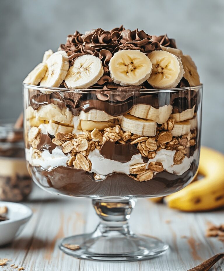 Decadent Chocolate Peanut Butter Banana Cream Trifle Recipe
