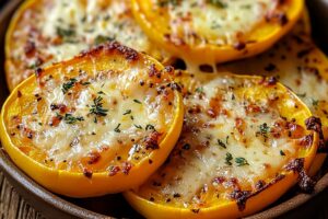 Cheesy Baked Squash Rounds Recipe