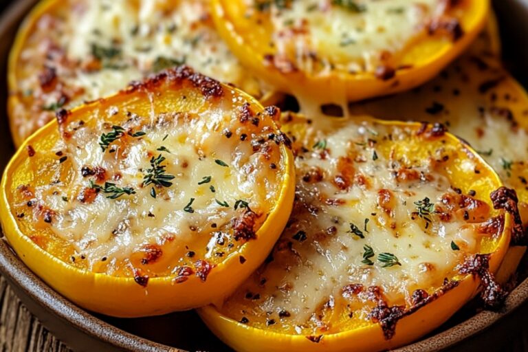 Cheesy Baked Squash Rounds Recipe