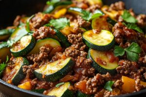 Mexican Zucchini And Ground Beef Skillet Recipe