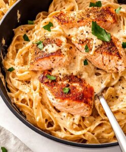 Spicy Cajun Salmon Pasta Recipe
