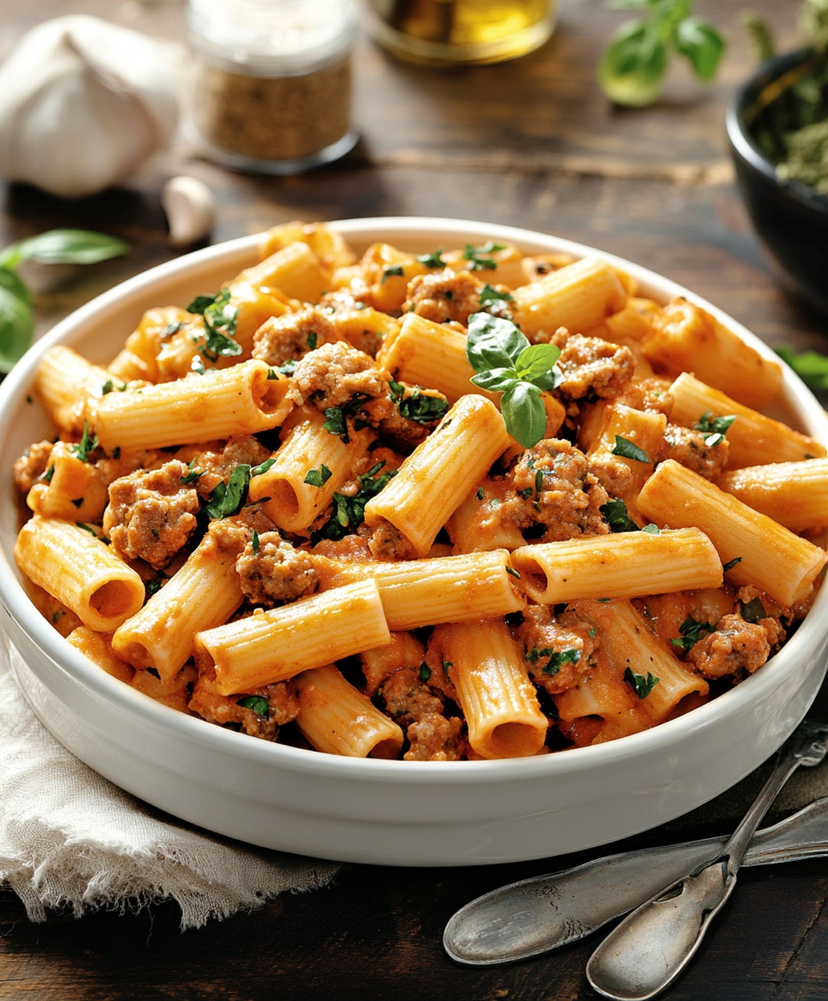 Spicy Sausage Rigatoni Recipe
