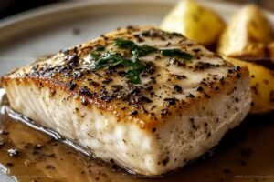 Buttery Swordfish Au Poivre Recipe
