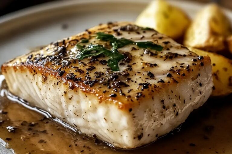 Buttery Swordfish Au Poivre Recipe