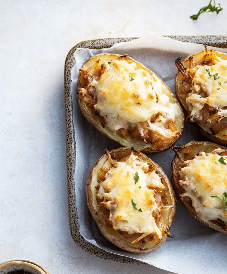 French Onion Stuffed Potatoes Recipe