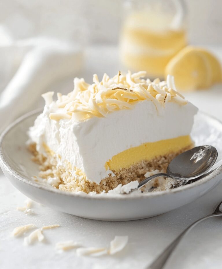 No-bake Coconut Cream Lush Dessert Recipe