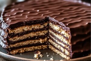 Easy No-Bake Chocolate Biscuit Cake Recipe