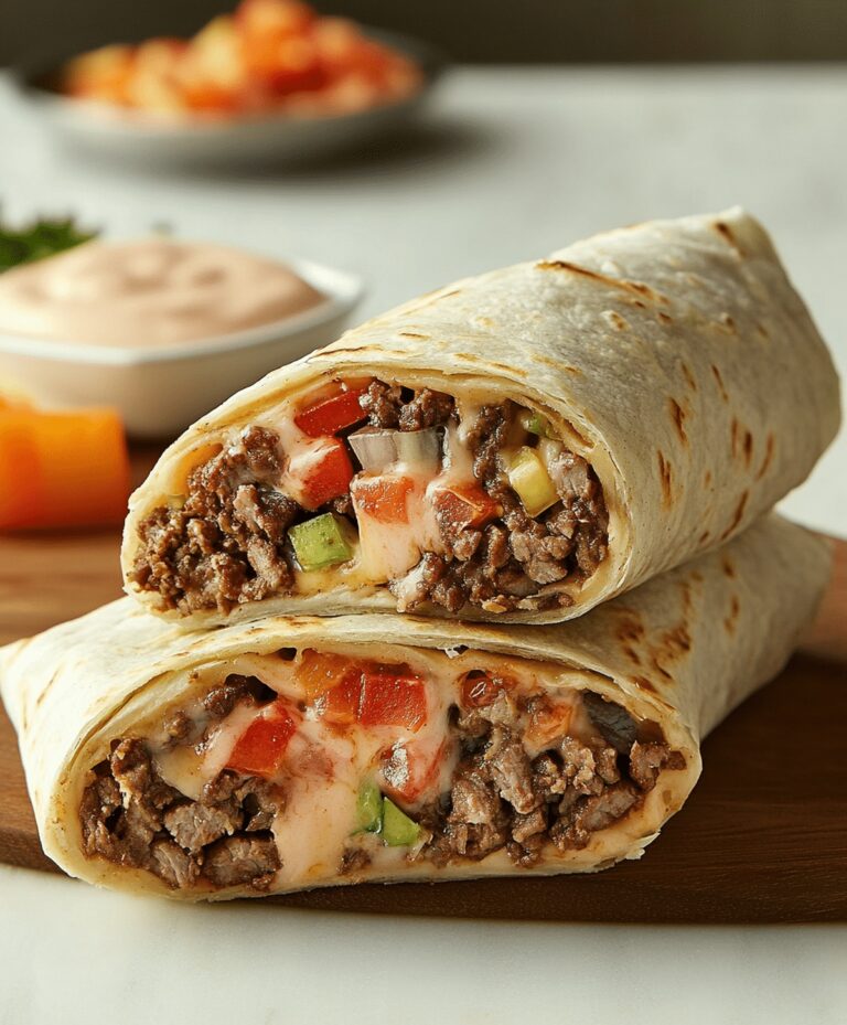 Cheesy Beef Fiesta Wraps Recipe