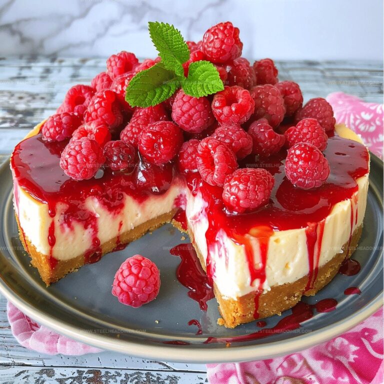 Easy Baked Raspberry Cheesecake Recipe
