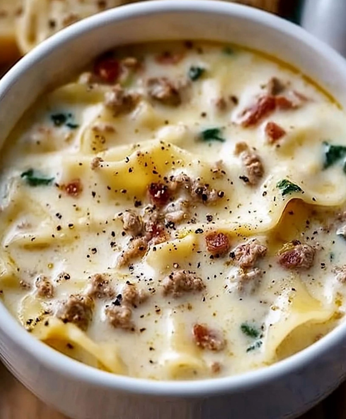Velvety Alfredo Lasagna Soup Recipe