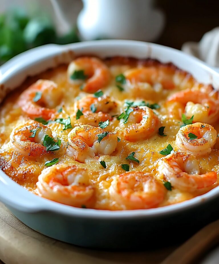 Creamy Garlic Shrimp Gratin Recipe