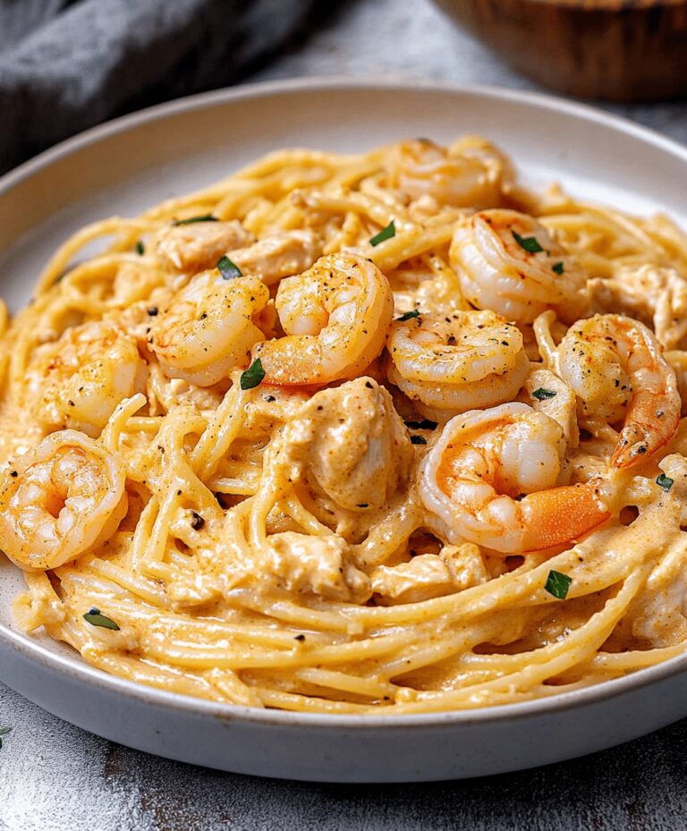 Creamy Cajun Shrimp And Chicken Pasta Recipe
