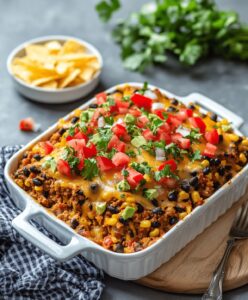 Cheesy Taco Casserole With Tortillas Recipe